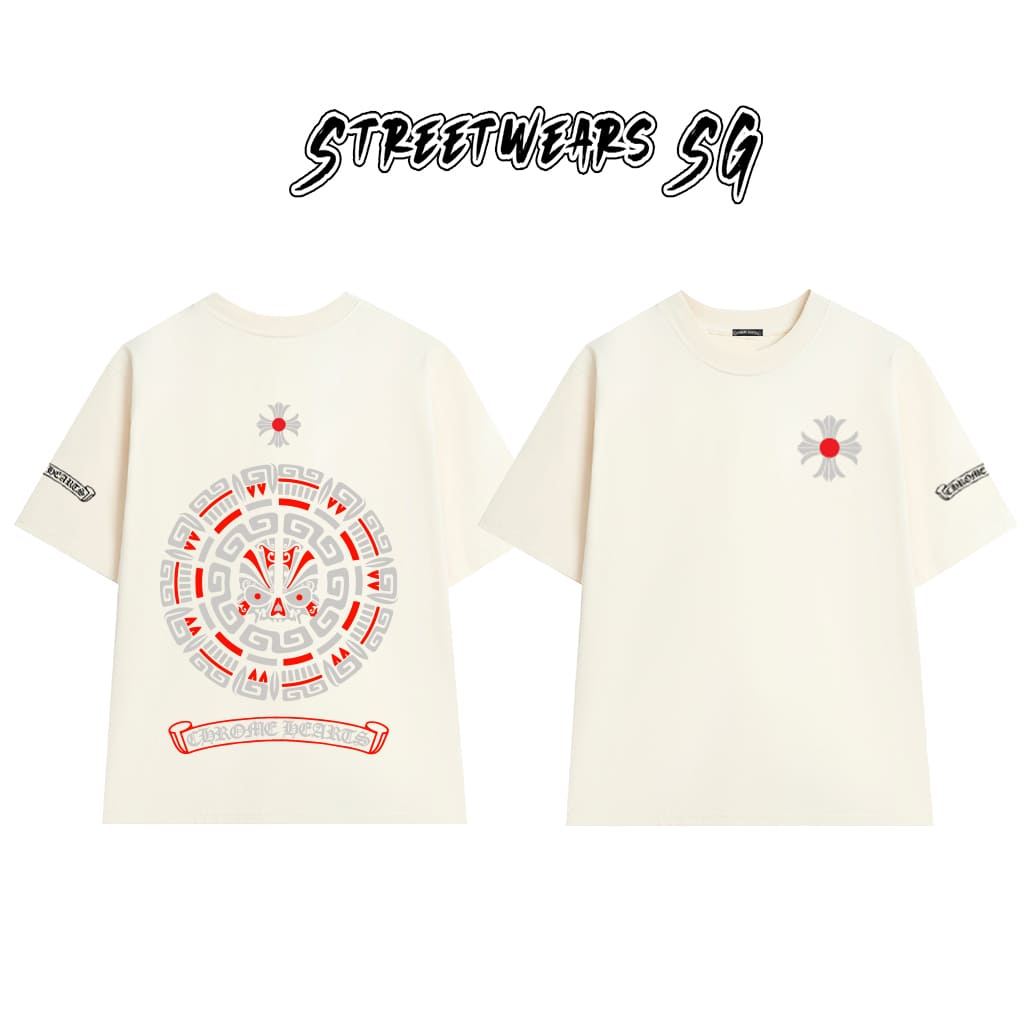 Áo Thun Chrome Geometric Symbol Cotton Cao Cấp Form Rộng Unisex - Streetwears SG - CH75