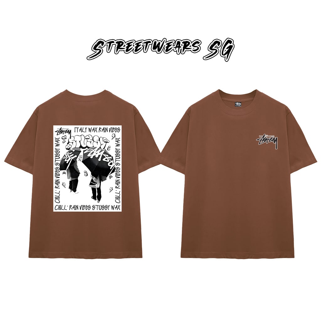 Áo thun Stu Wax Rain Cao Cấp Form Rộng - Streetwears SG - STU79