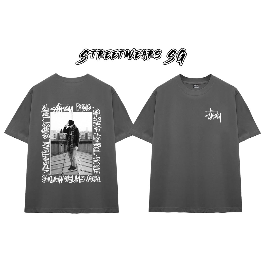 Áo thun Stussy International Paris Cao Cấp Form Rộng - Streetwears SG - STU46