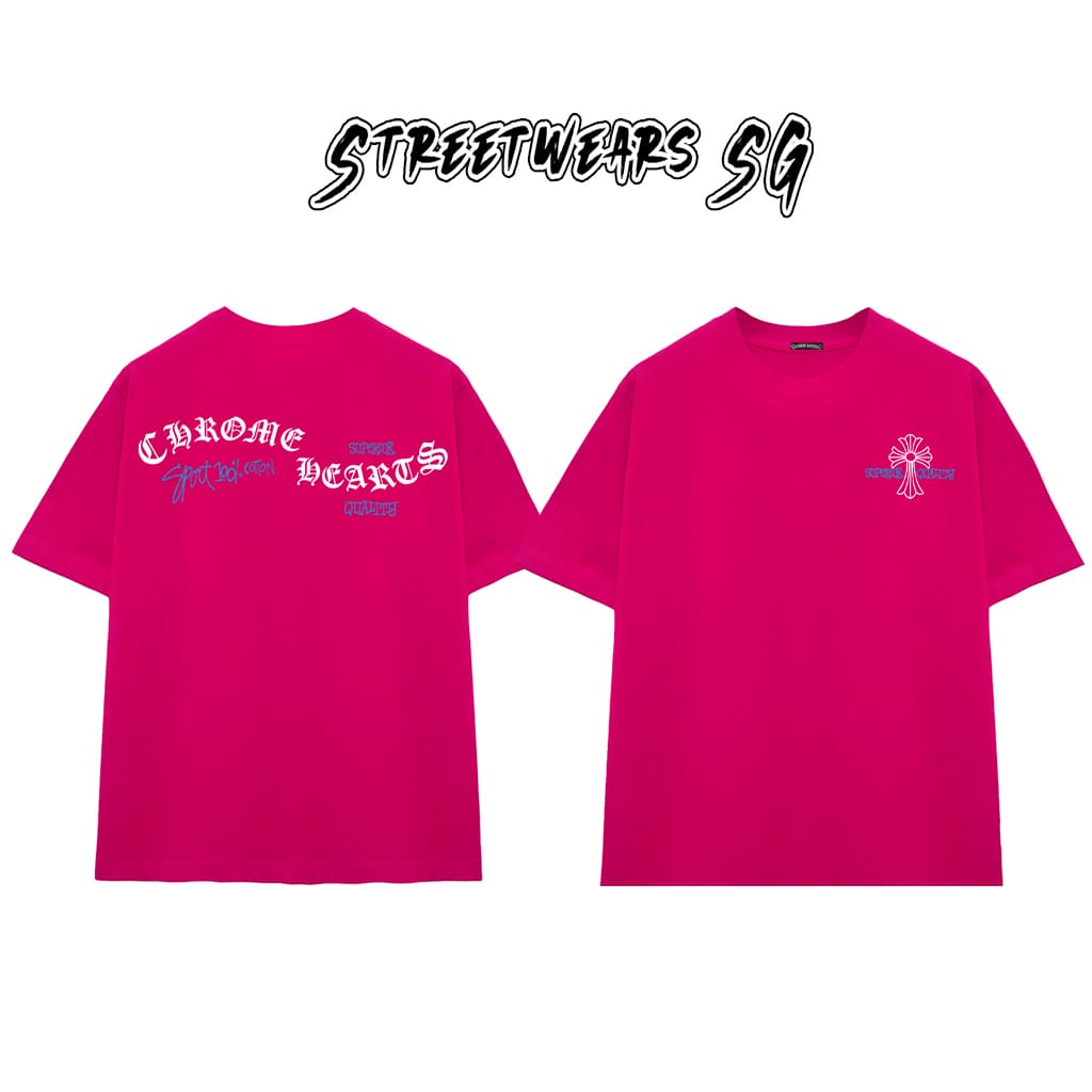 Áo Thun Chrome Blue Sportsed Scripts Cotton Cao Cấp Form Rộng Unisex - Streetwears SG - CH67