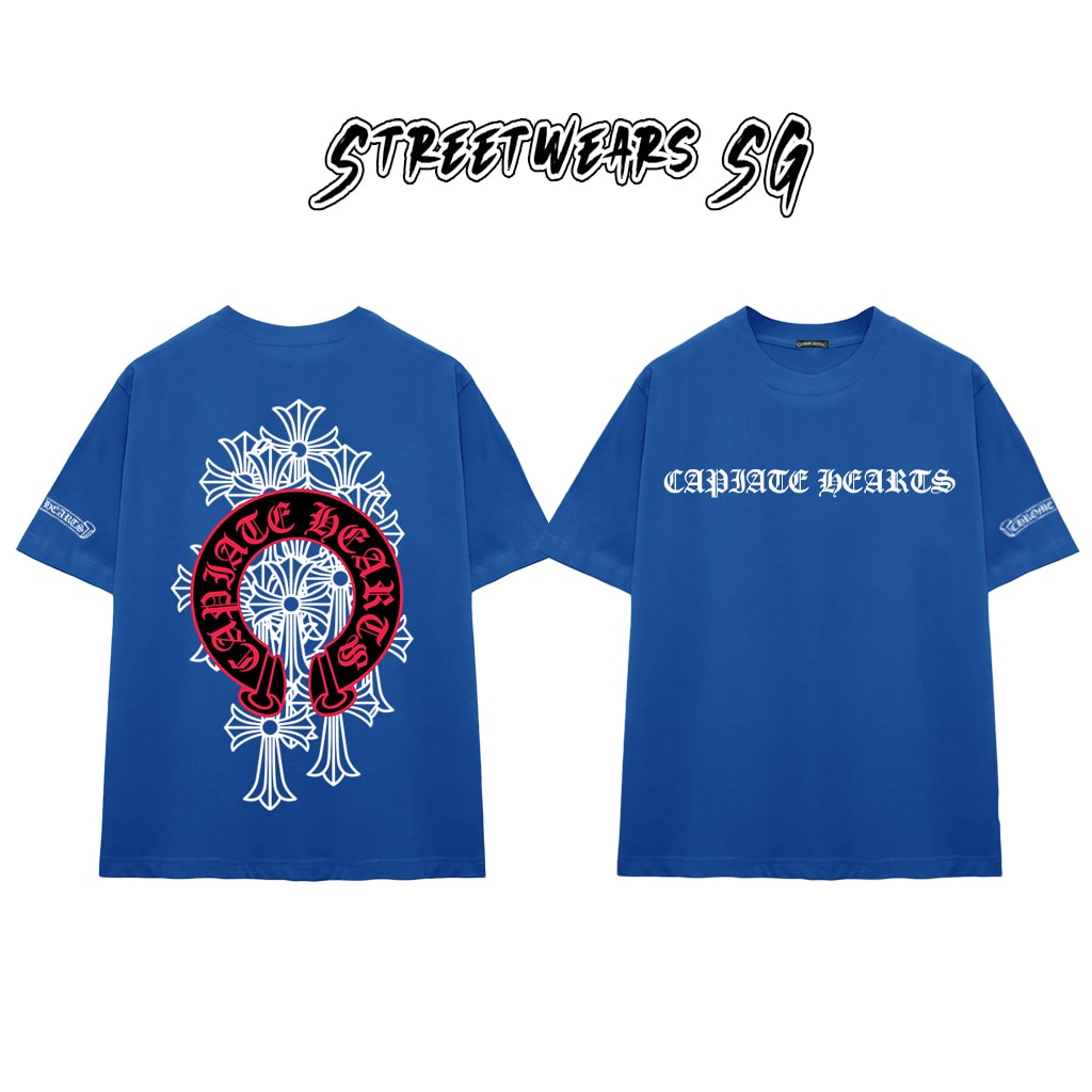 Áo Thun Chrome Arch Red Triple Cross Graphics Cotton Cao Cấp Form Rộng Unisex - Streetwears SG - CH58