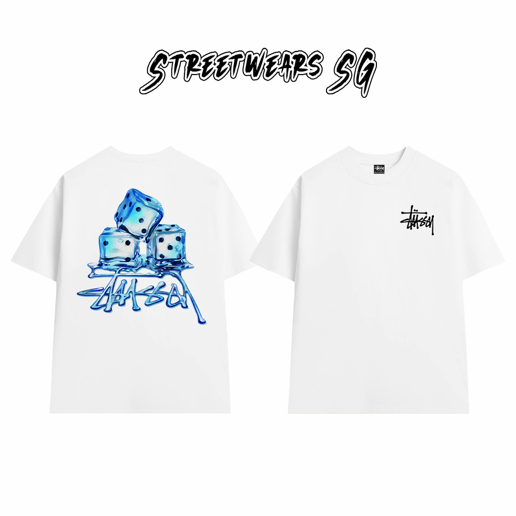 Áo Thun Stussy Ice Dice Graphic Cotton Cao Cấp Form Rộng Unisex Streetwears SG – STU003