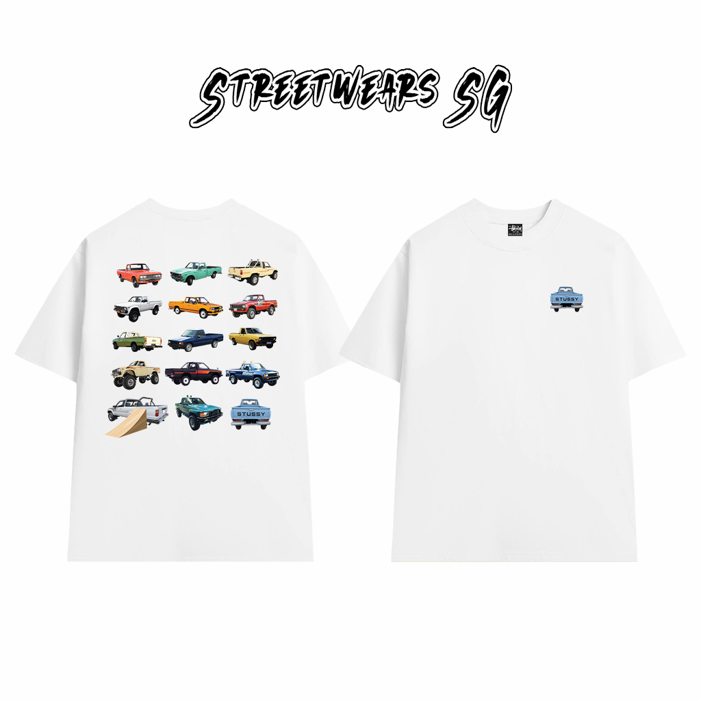 Áo Thun Stussy Stubby Trucks Graphic Cotton Cao Cấp Form Rộng Unisex Streetwears SG – STU070