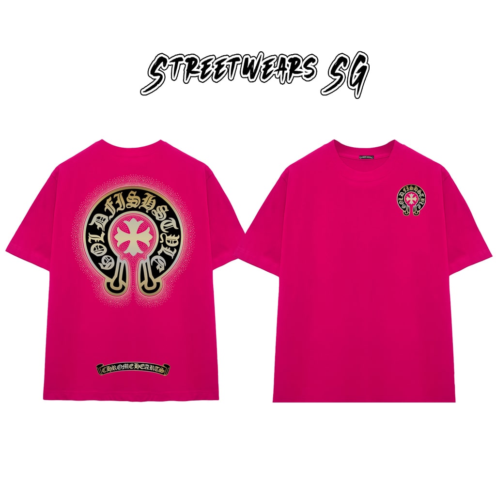 Áo Thun Chrome Goldfish Style Horseshoe Graphics Cotton Cao Cấp Form Rộng Unisex - Streetwears SG - CH61
