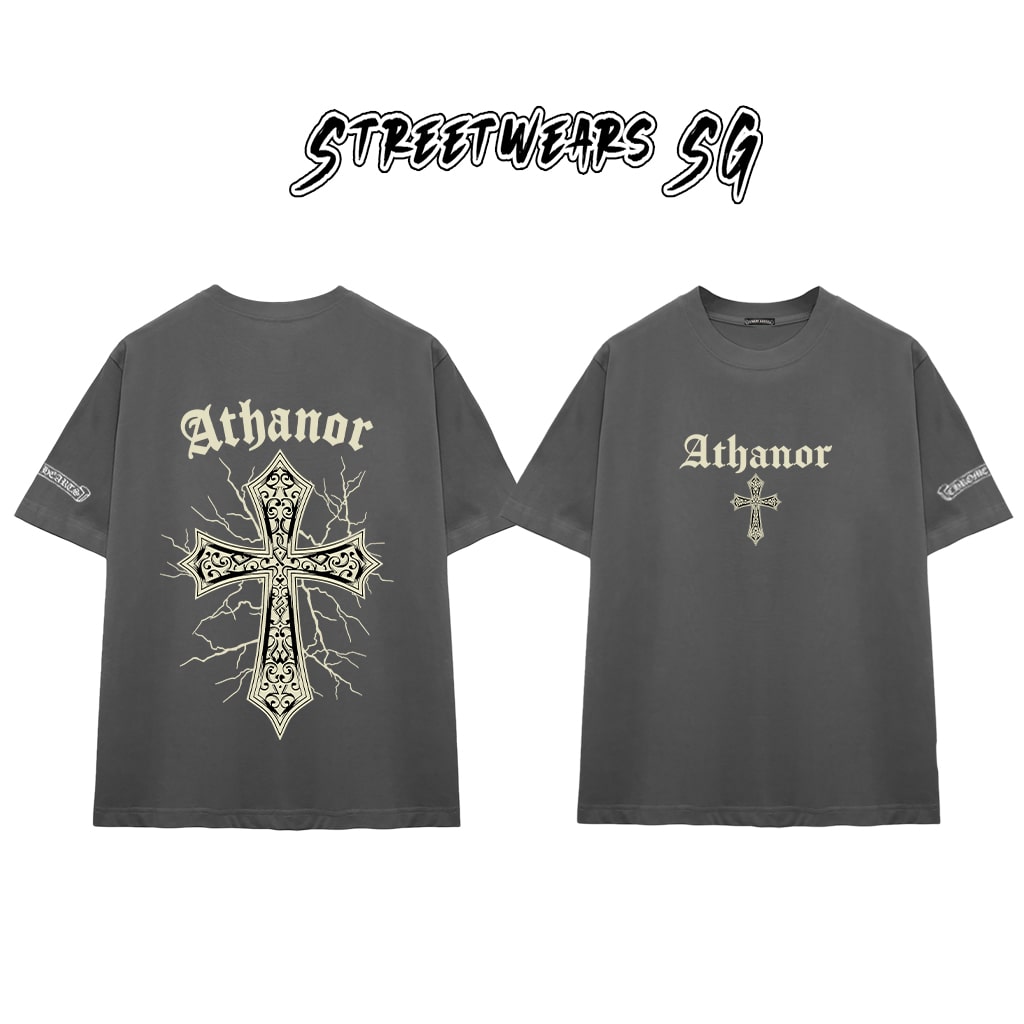Áo Thun Chrome Heart Athanor Electric Cross Cotton Cao Cấp Form Rộng Unisex - Streetwears SG - CH51