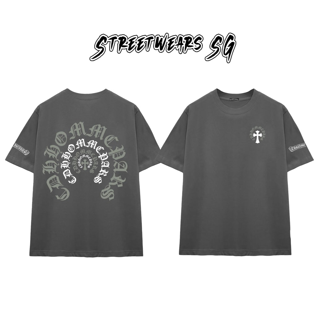 Áo Thun Chrome Arch Circle Cross Graphics Cotton Cao Cấp Form Rộng Unisex - Streetwears SG - CH57