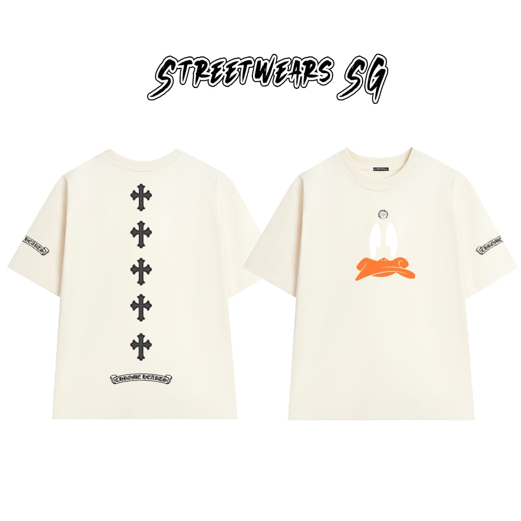 Áo Thun Chrome Heart Daffy Duck Cartoon Cotton Cao Cấp Form Rộng Unisex - Streetwears SG - CH35