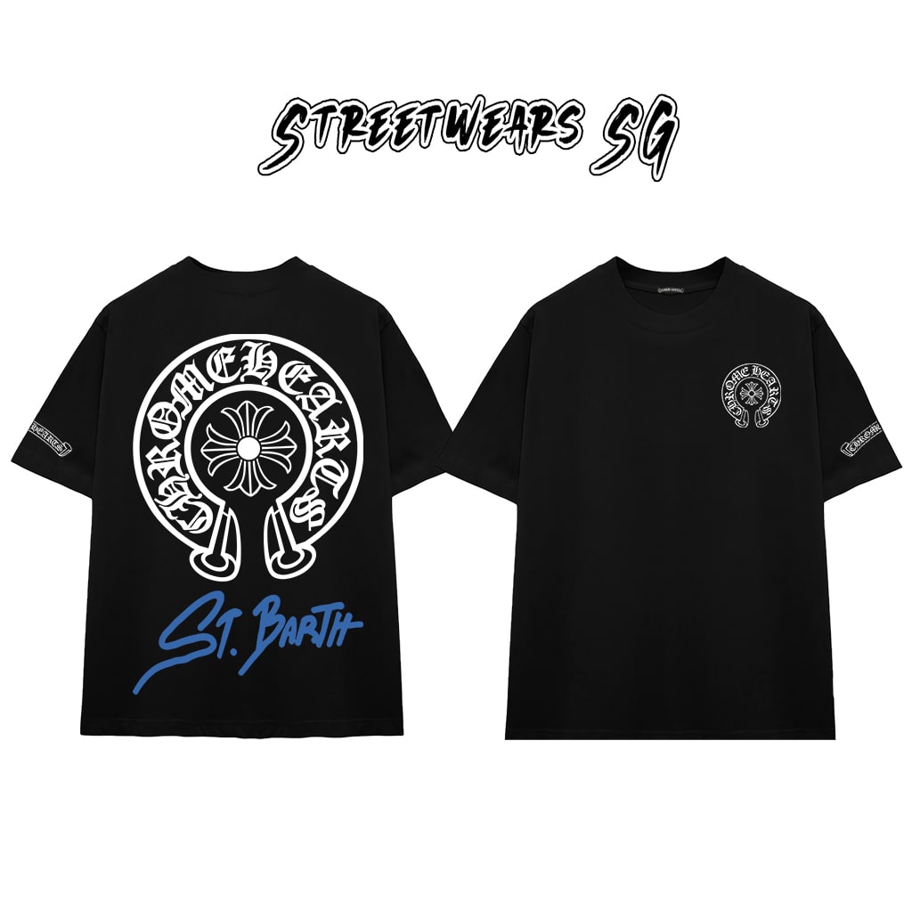 Áo Thun Chrome St.Barth Signature Horseshoe Cotton Cao Cấp Form Rộng Unisex - Streetwears SG - CH96
