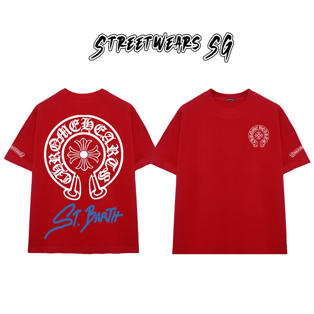 Áo Thun Chrome St.Barth Signature Horseshoe Cotton Cao Cấp Form Rộng Unisex - Streetwears SG - CH96