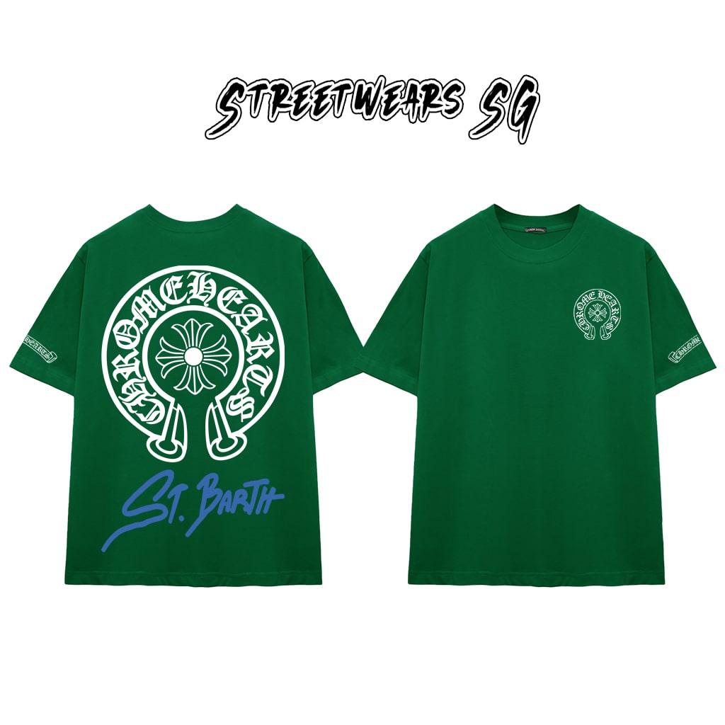 Áo Thun Chrome St.Barth Signature Horseshoe Cotton Cao Cấp Form Rộng Unisex - Streetwears SG - CH96