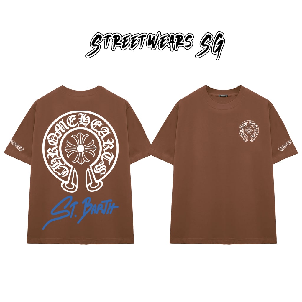 Áo Thun Chrome St.Barth Signature Horseshoe Cotton Cao Cấp Form Rộng Unisex - Streetwears SG - CH96