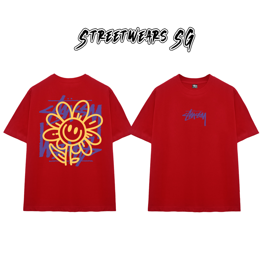 Áo thun Stu Happy Flower Cao Cấp Form Rộng - Streetwears SG - STU63
