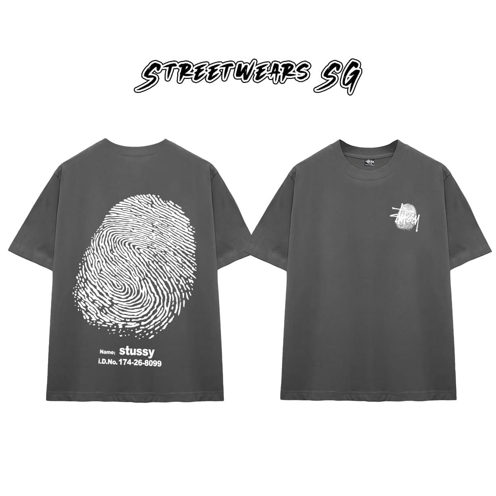 Áo thun Stu FingerPrint Cao Cấp Form Rộng - Streetwears SG - STU80