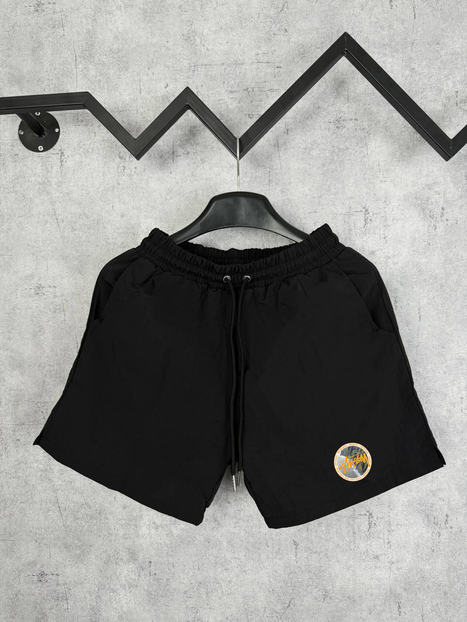 Quần Shorts Dù Stussy Circle Patch Form Rộng – Streetwears SG