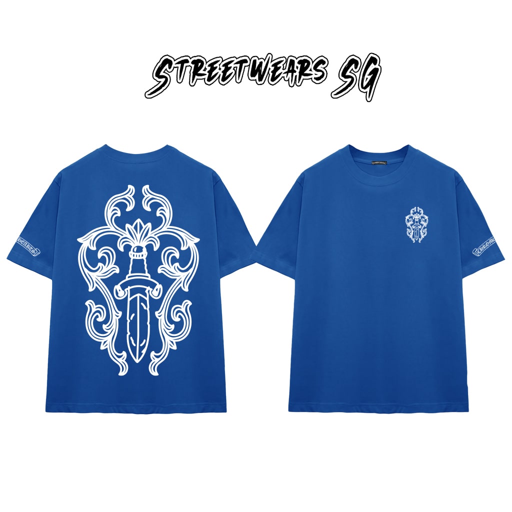 Áo Thun Chrome Gothic Blade Crest Cotton Cao Cấp Form Rộng Unisex - Streetwears SG - CH80