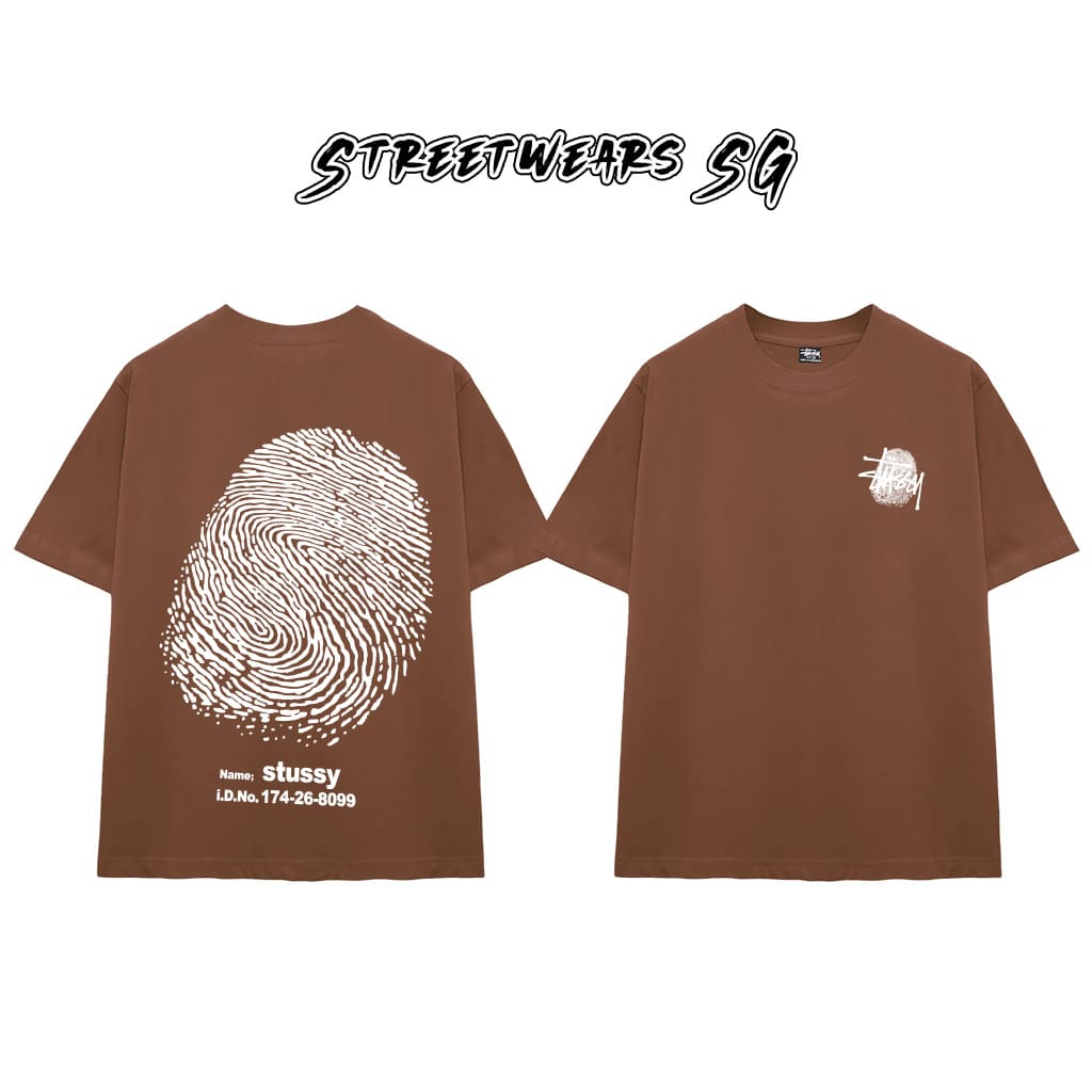 Áo thun Stu FingerPrint Cao Cấp Form Rộng - Streetwears SG - STU80