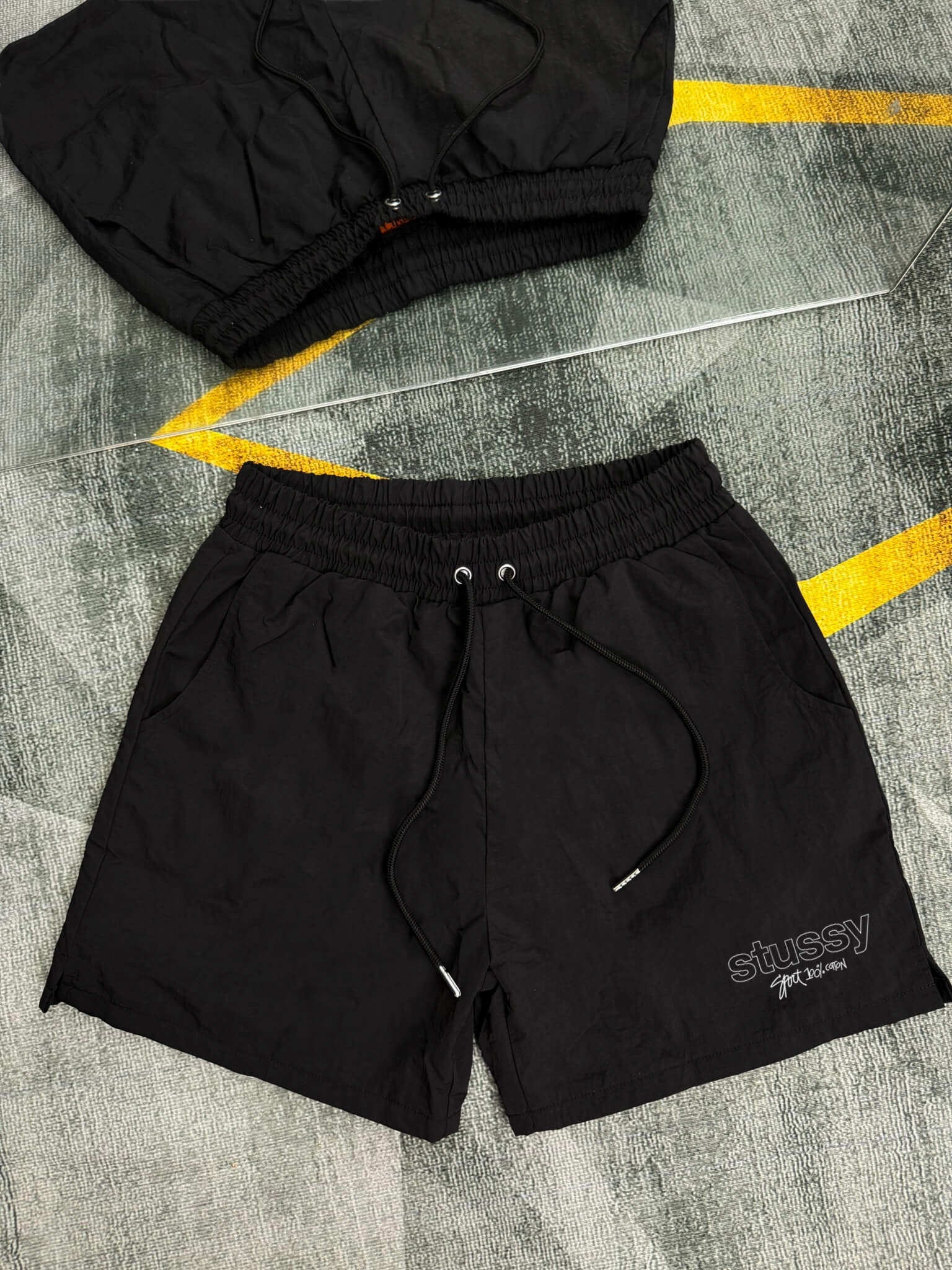 Quần Shorts Dù Stussy Script Form Rộng – Streetwears SG
