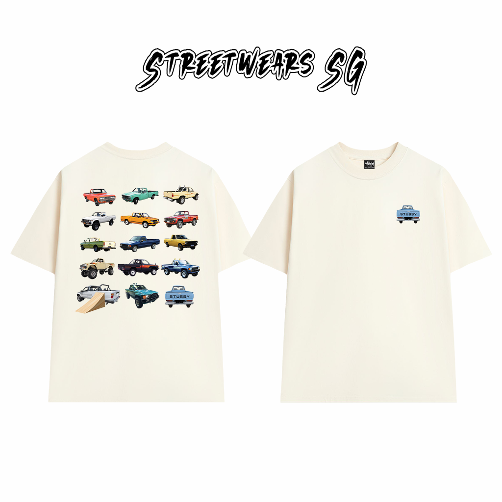 Áo Thun Stussy Stubby Trucks Graphic Cotton Cao Cấp Form Rộng Unisex Streetwears SG – STU070
