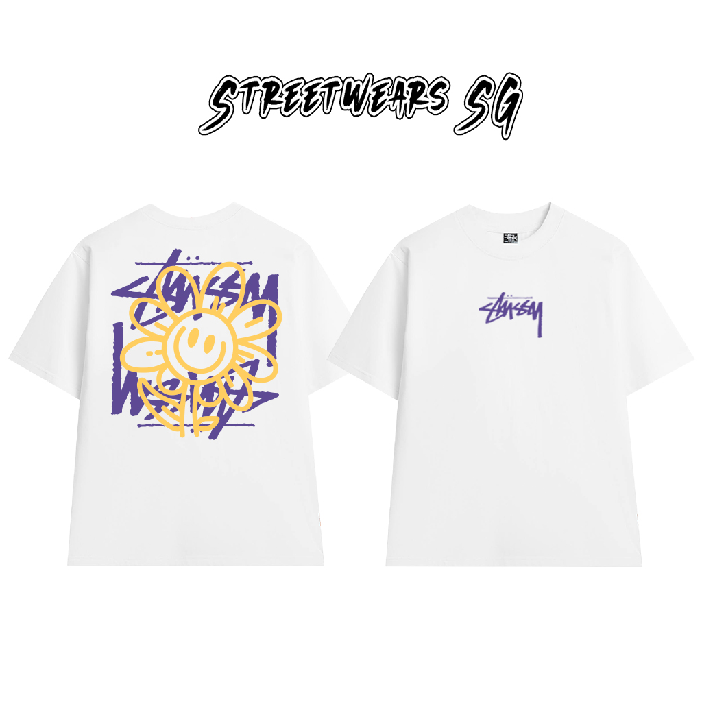 Áo thun Stu Happy Flower Cao Cấp Form Rộng - Streetwears SG - STU63