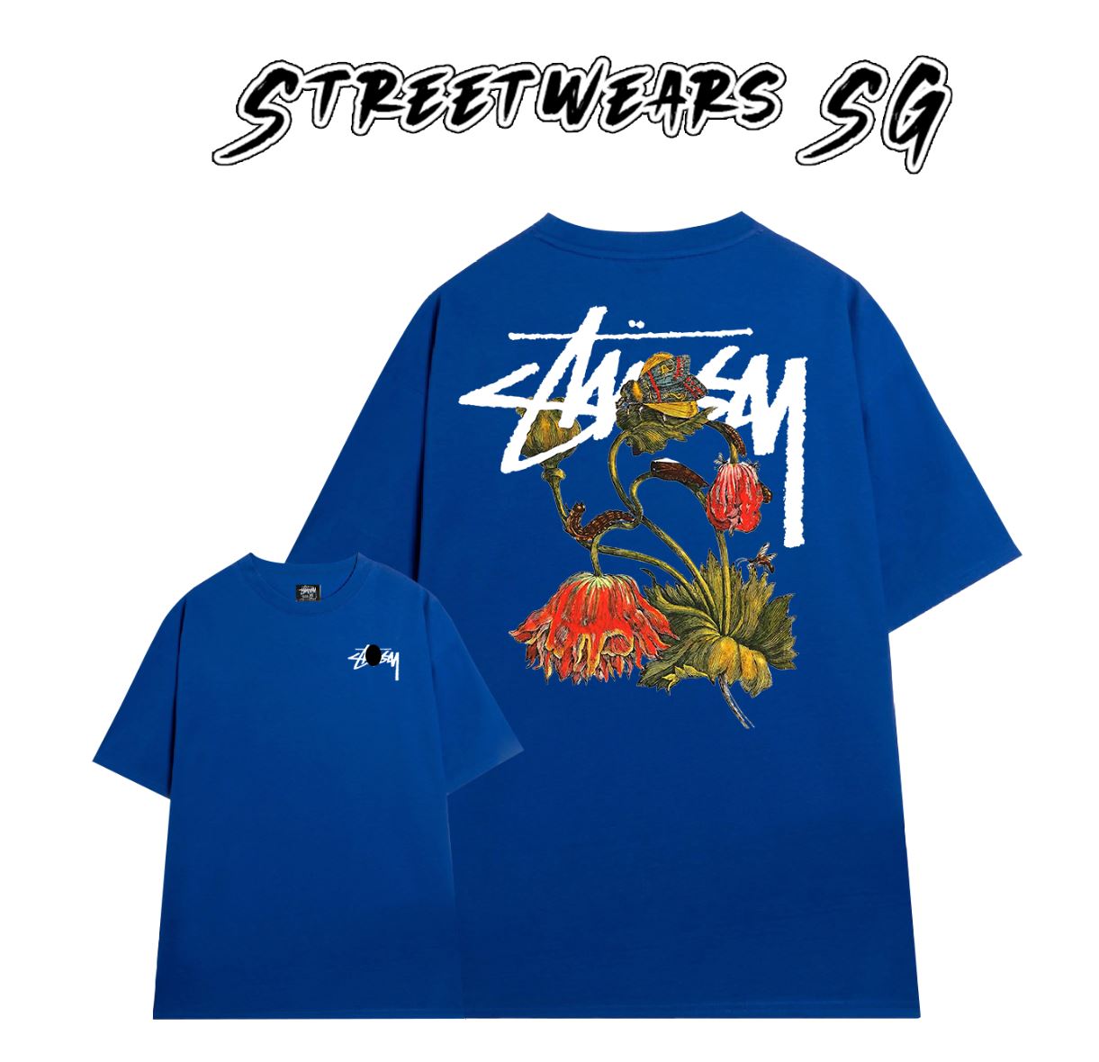 Áo thun Basic Stussy WITHERED FLOWER Tee - Streetwears SG - STU-17