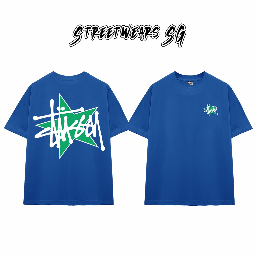 Áo Thun Stu Green Star Tee Cao Cấp Form Rộng - Streetwears SG - STU27