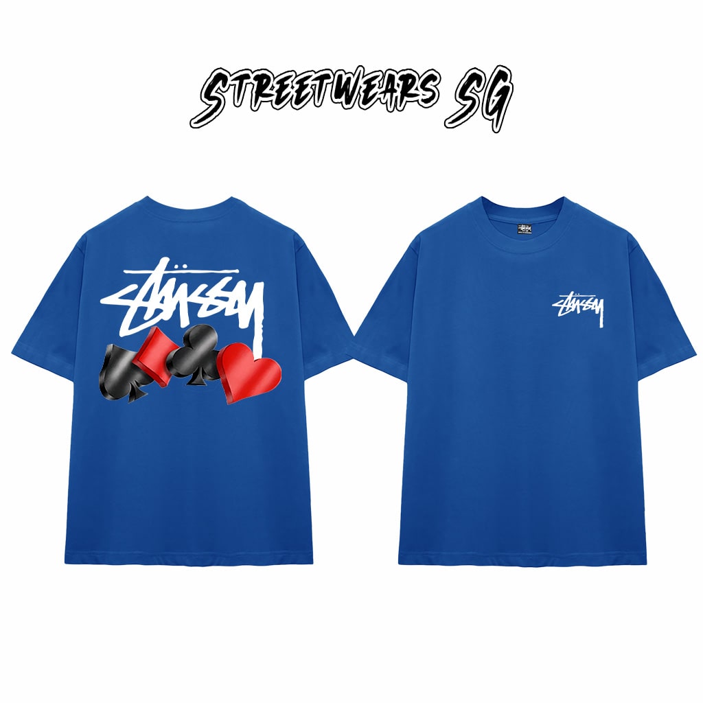Áo Thun Stu Poker Cards Tee Cao Cấp Form Rộng - Streetwears SG - STU24