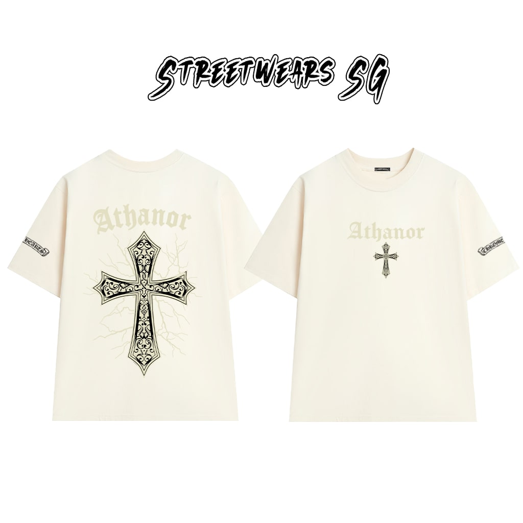 Áo Thun Chrome Heart Athanor Electric Cross Cotton Cao Cấp Form Rộng Unisex - Streetwears SG - CH51