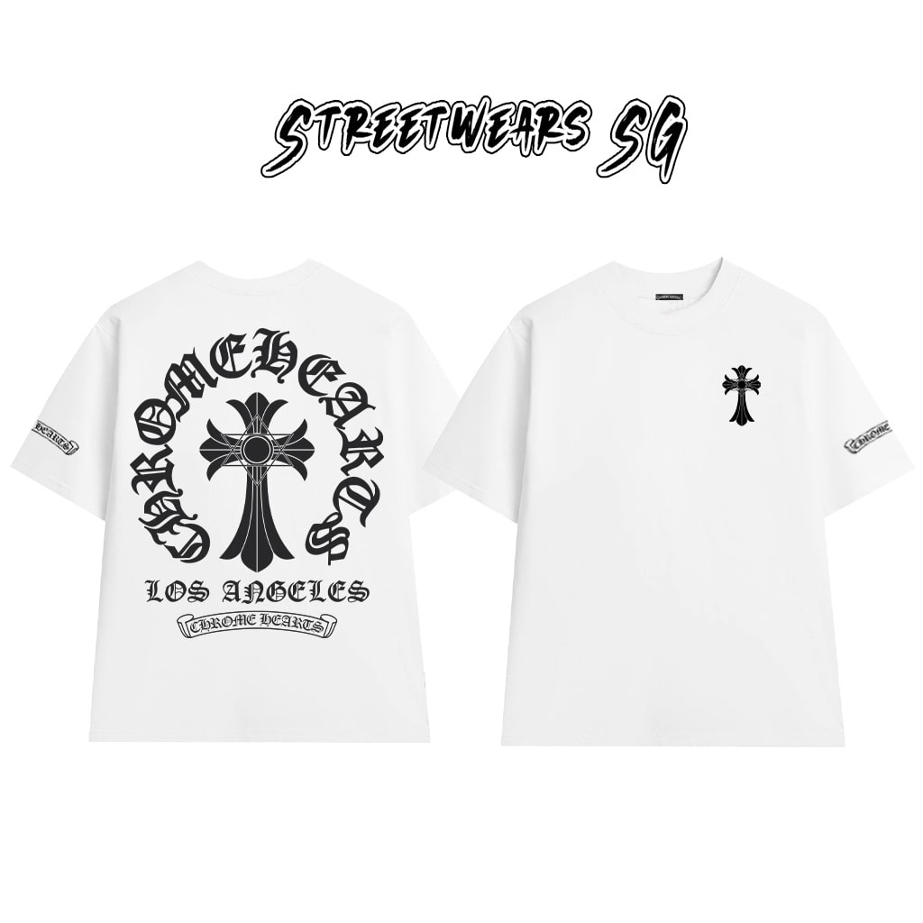 Áo Thun Chrome Cross Los Angeles Graphics Cotton Cao Cấp Form Rộng Unisex - Streetwears SG - CH60