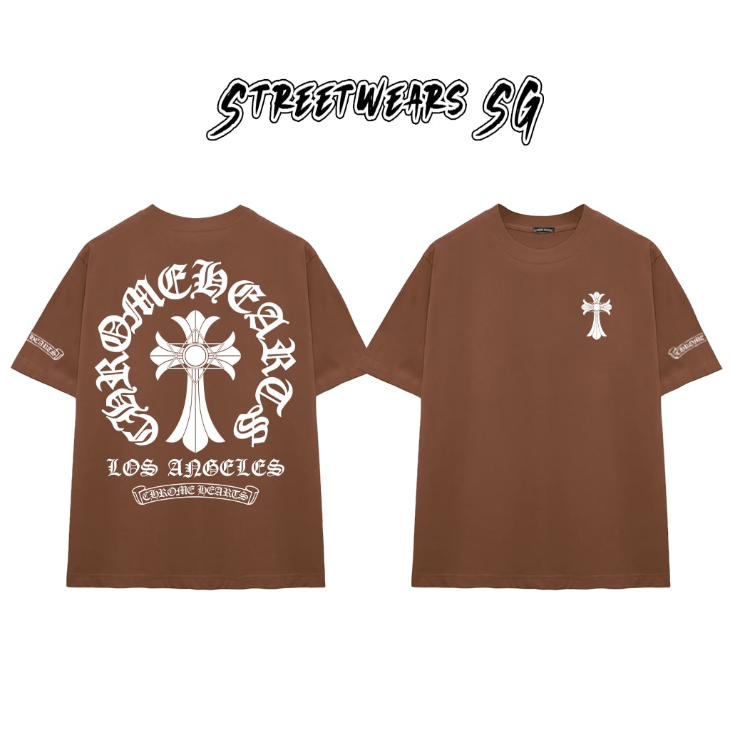 Áo Thun Chrome Cross Los Angeles Graphics Cotton Cao Cấp Form Rộng Unisex - Streetwears SG - CH60
