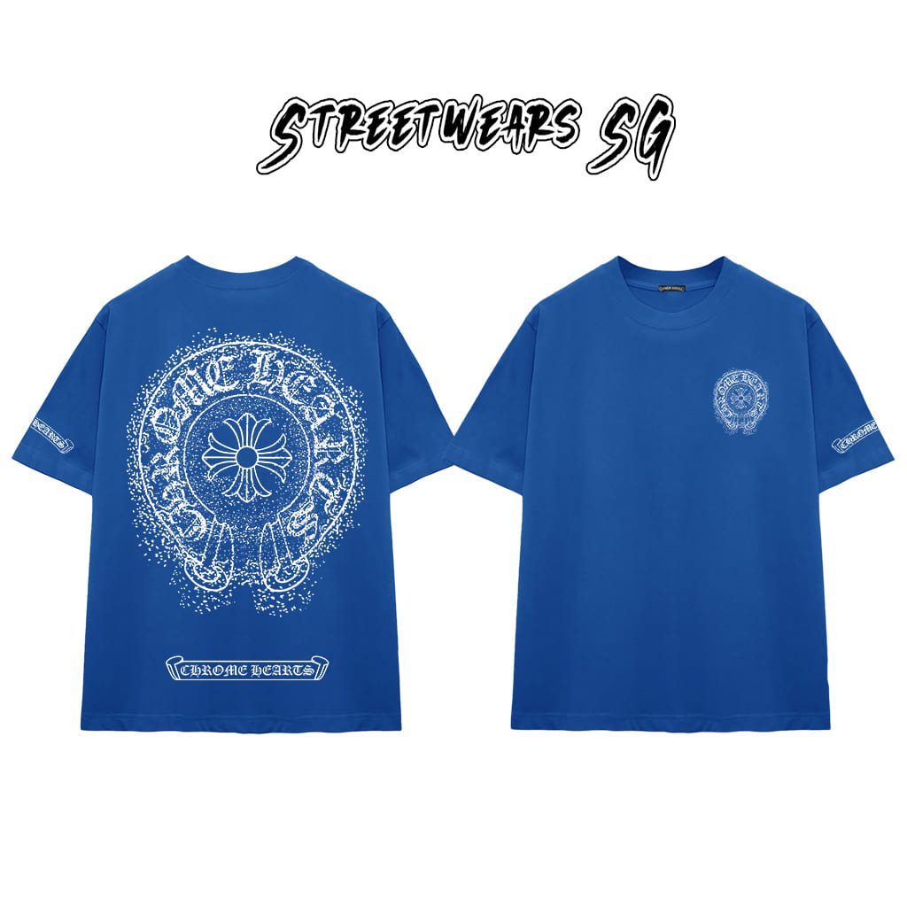 Áo Thun Chrome Dust Splash Emblem Cotton Cao Cấp Form Rộng Unisex - Streetwears SG - CH104