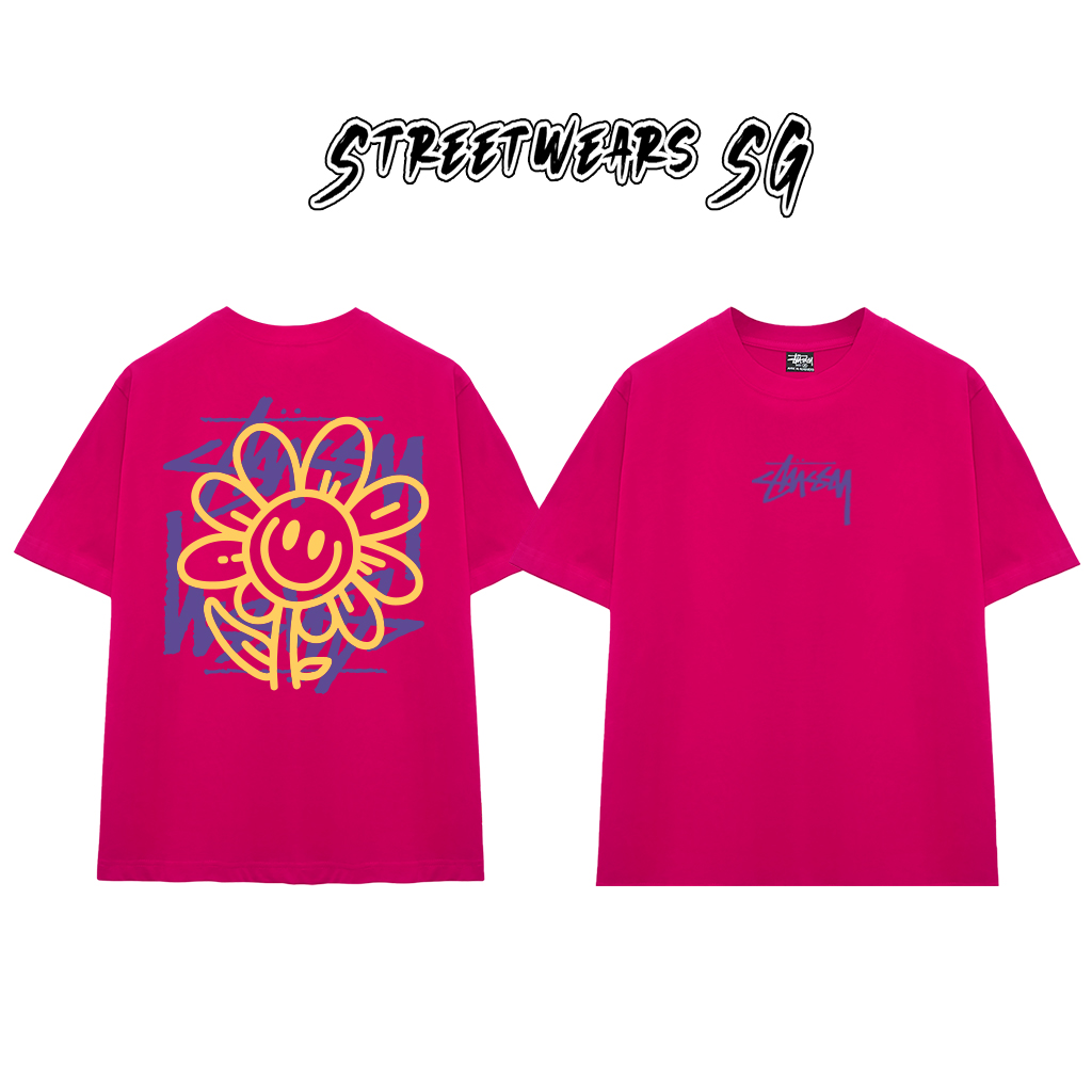 Áo thun Stu Happy Flower Cao Cấp Form Rộng - Streetwears SG - STU63
