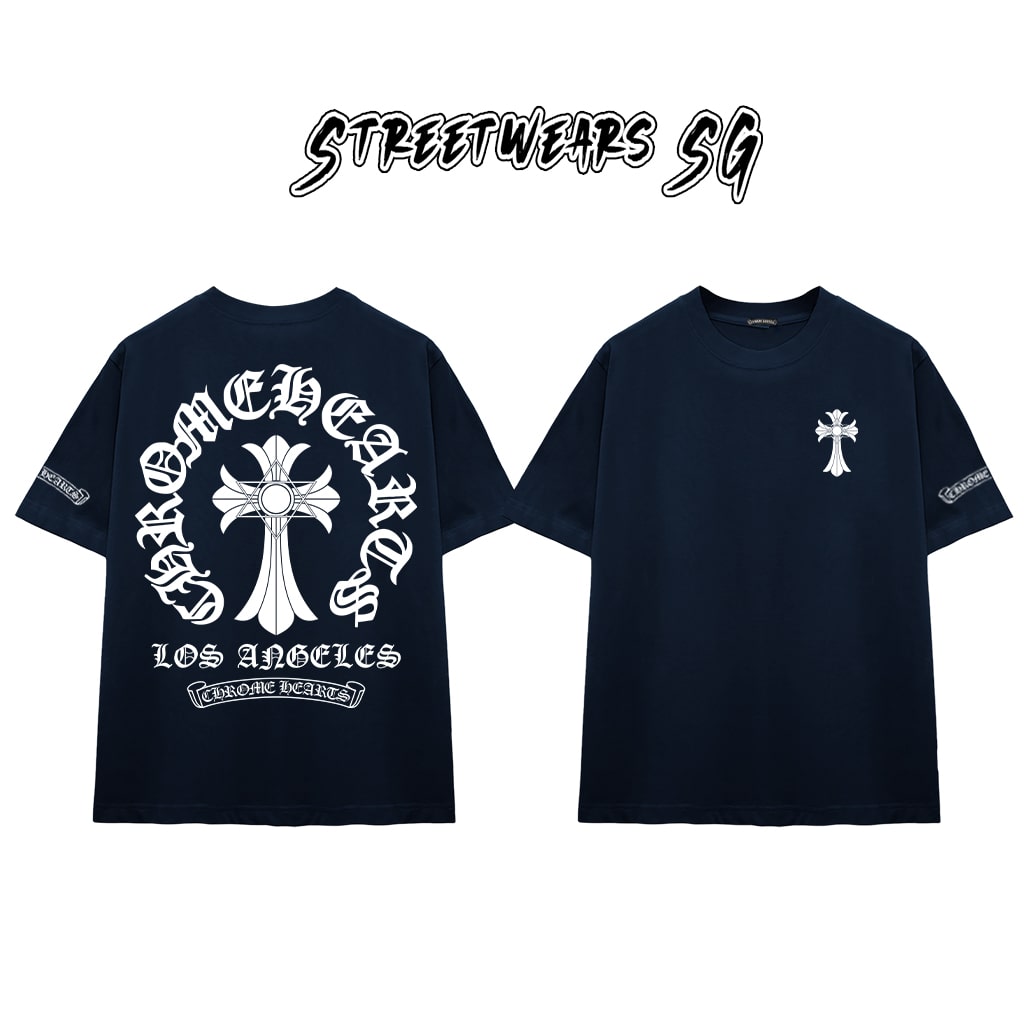 Áo Thun Chrome Cross Los Angeles Graphics Cotton Cao Cấp Form Rộng Unisex - Streetwears SG - CH60