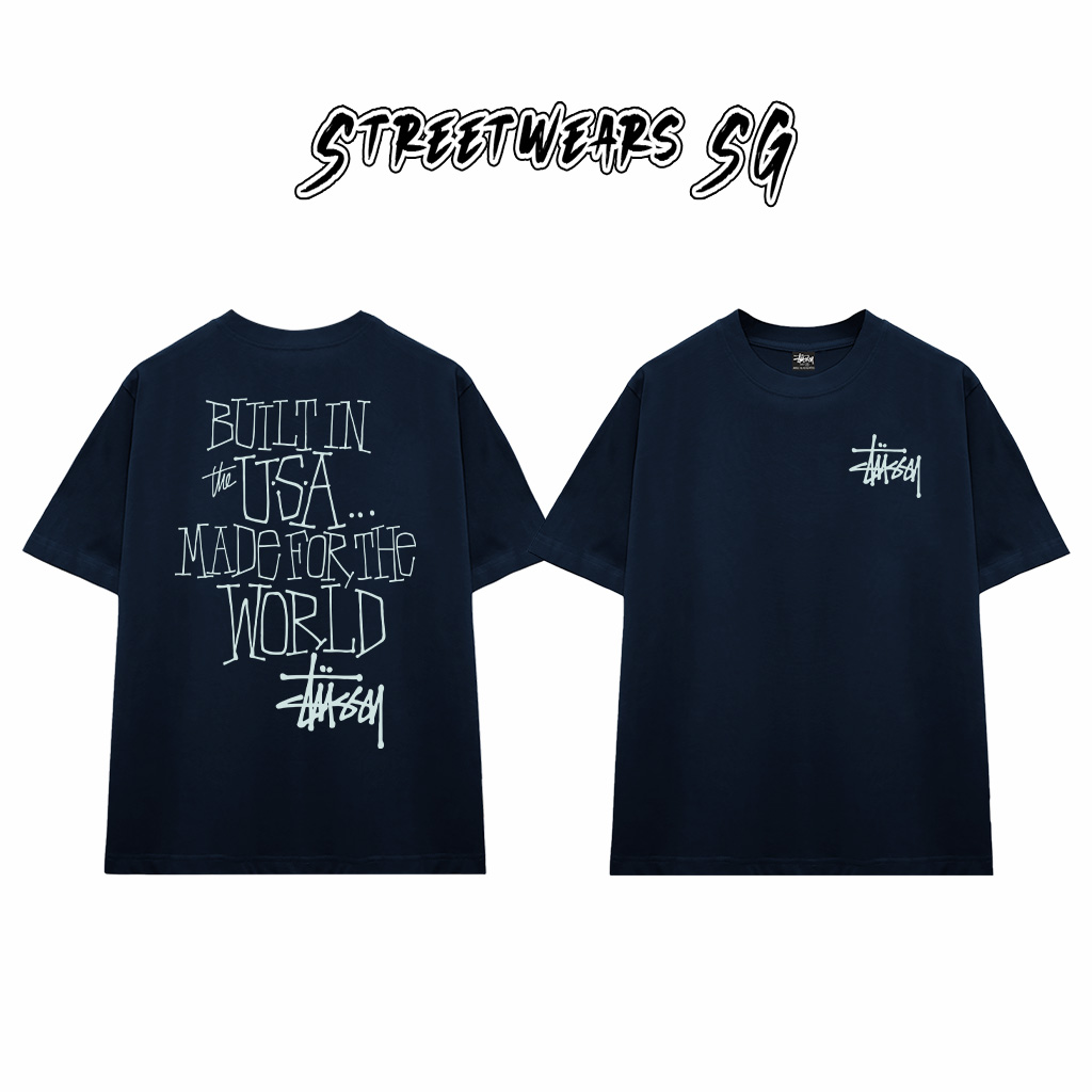 Áo Thun Stussy Built In USA Made For The World Cotton Cao Cấp Form Rộng Unisex Streetwears SG – STU061