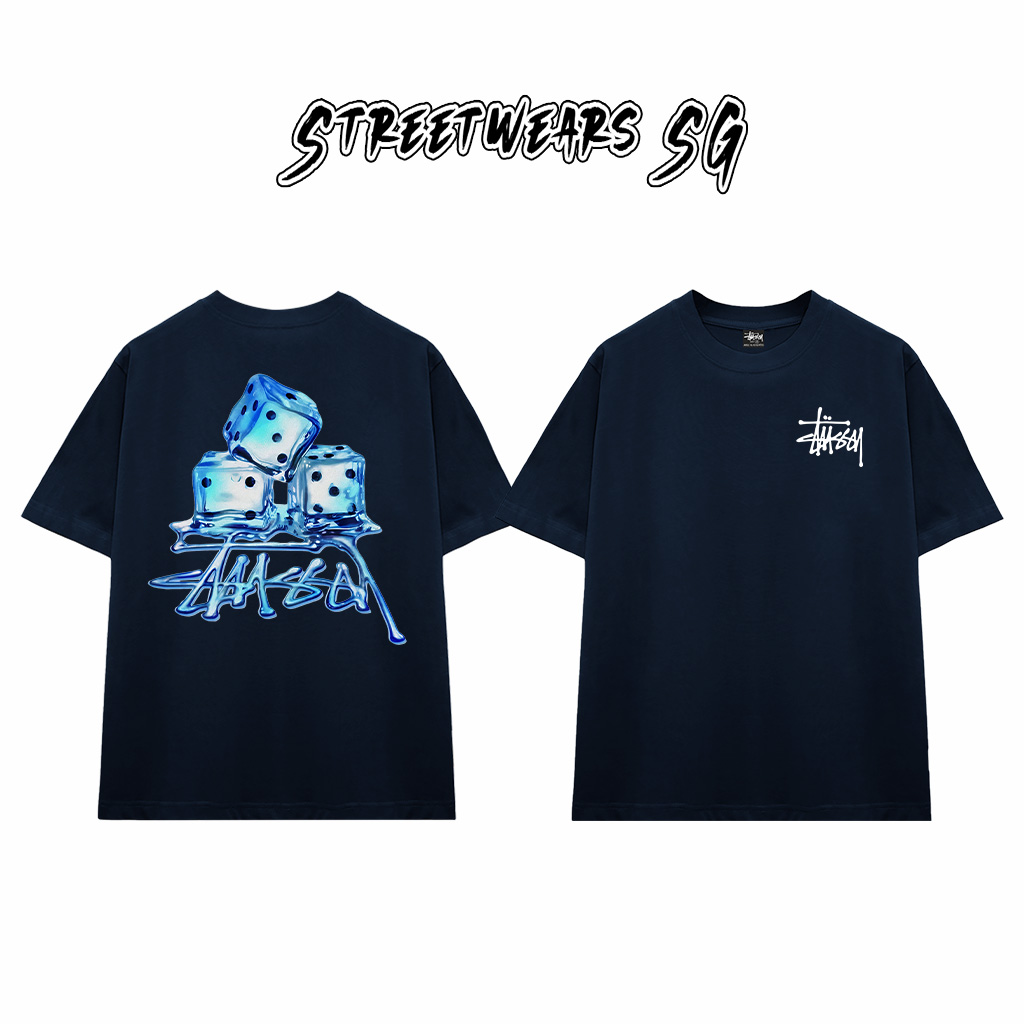 Áo Thun Stussy Ice Dice Graphic Cotton Cao Cấp Form Rộng Unisex Streetwears SG – STU003