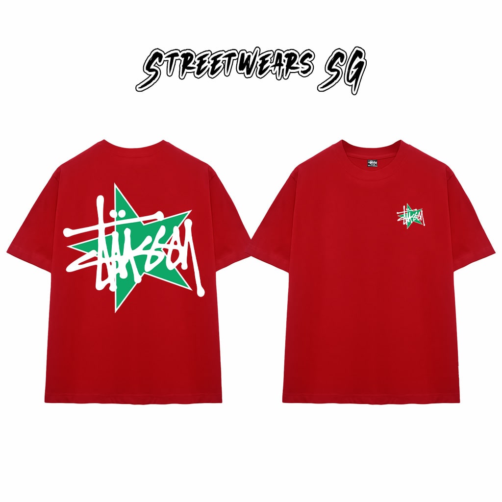 Áo Thun Stu Green Star Tee Cao Cấp Form Rộng - Streetwears SG - STU27
