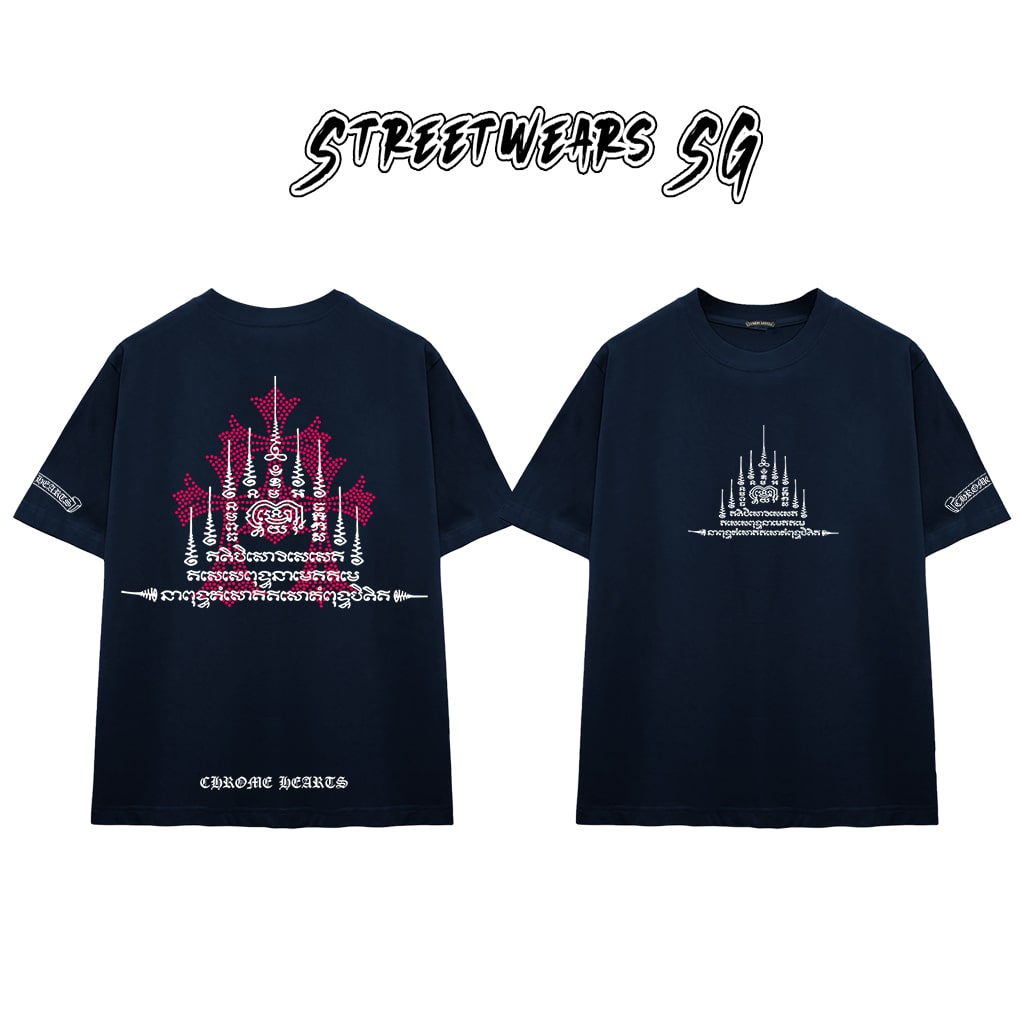 Áo Thun Chrome Gothic Yak Sant Pink Cotton Cao Cấp Form Rộng Unisex - Streetwears SG - CH82