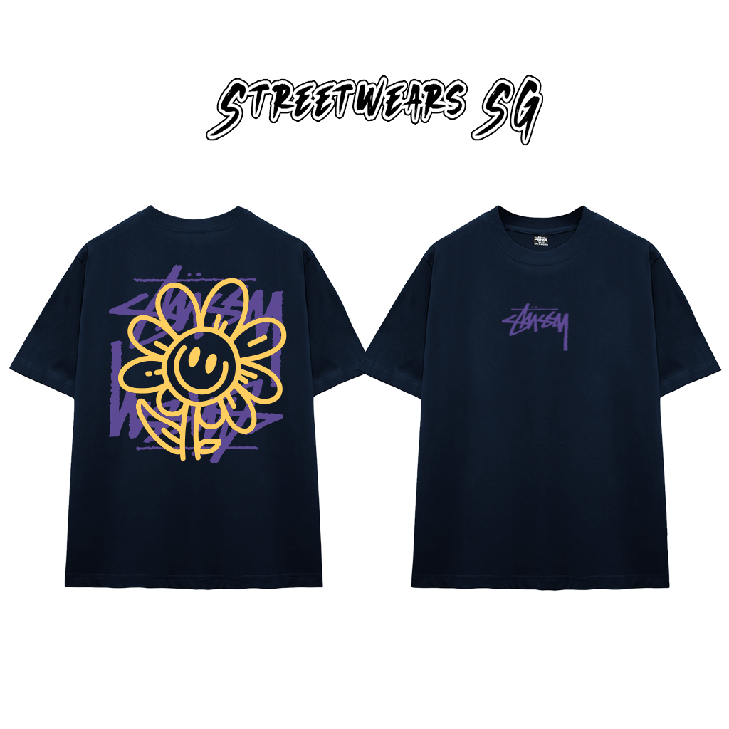 Áo thun Stu Happy Flower Cao Cấp Form Rộng - Streetwears SG - STU63