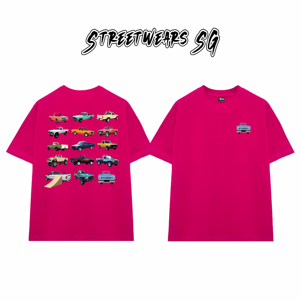 Áo Thun Stussy Stubby Trucks Graphic Cotton Cao Cấp Form Rộng Unisex Streetwears SG – STU070