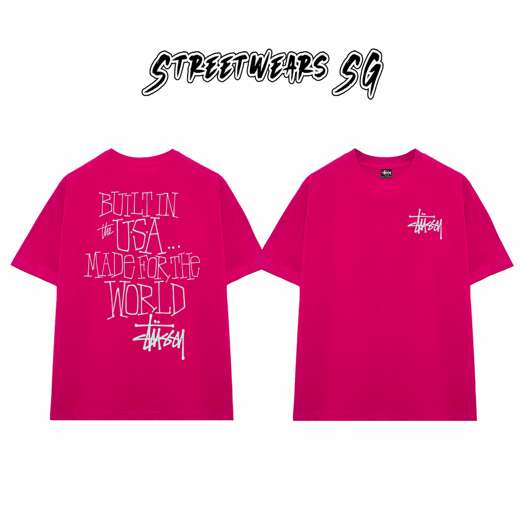 Áo Thun Stussy Built In USA Made For The World Cotton Cao Cấp Form Rộng Unisex Streetwears SG – STU061