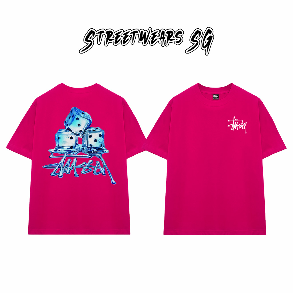 Áo Thun Stussy Ice Dice Graphic Cotton Cao Cấp Form Rộng Unisex Streetwears SG – STU003