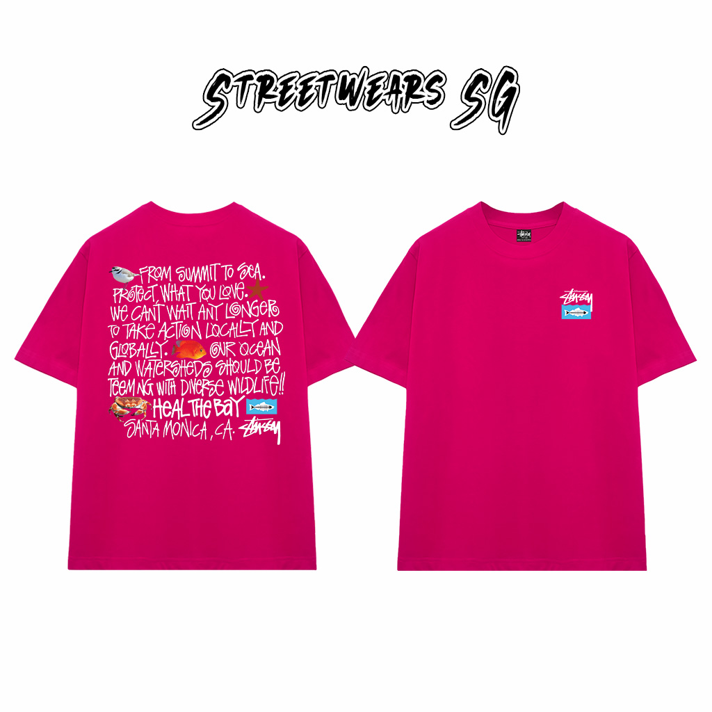 Áo Thun Stussy Heal The Bay Graphic Cotton Cao Cấp Form Rộng Unisex Streetwears SG – STU071
