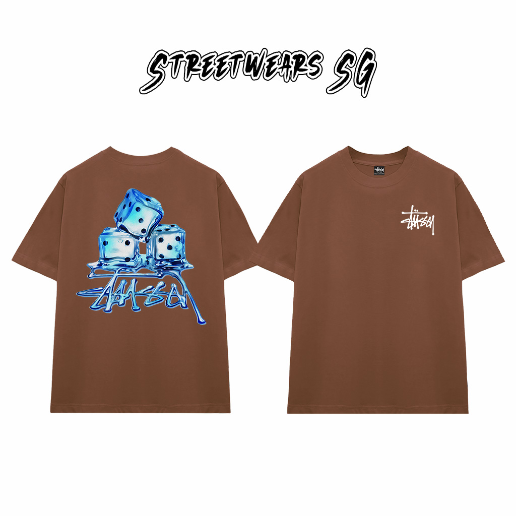 Áo Thun Stussy Ice Dice Graphic Cotton Cao Cấp Form Rộng Unisex Streetwears SG – STU003