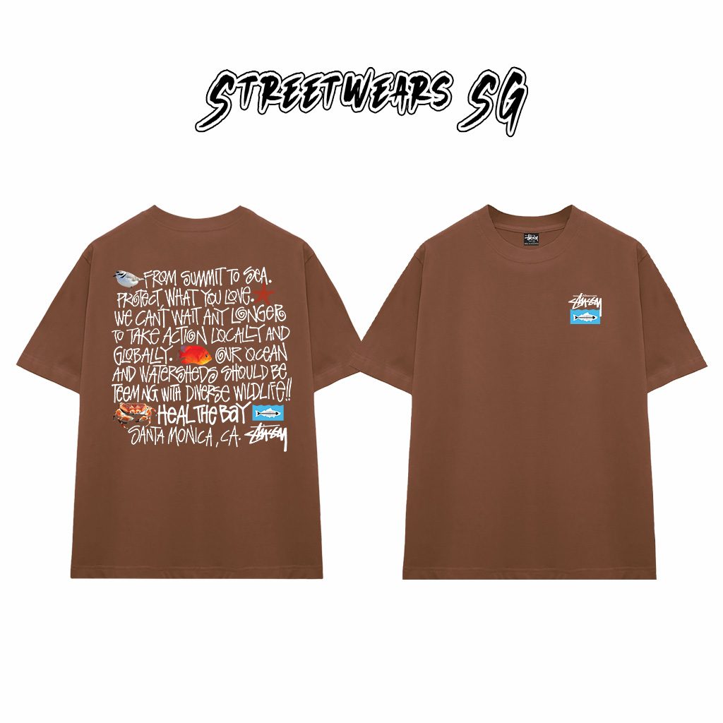 Áo Thun Stussy Heal The Bay Graphic Cotton Cao Cấp Form Rộng Unisex Streetwears SG – STU071