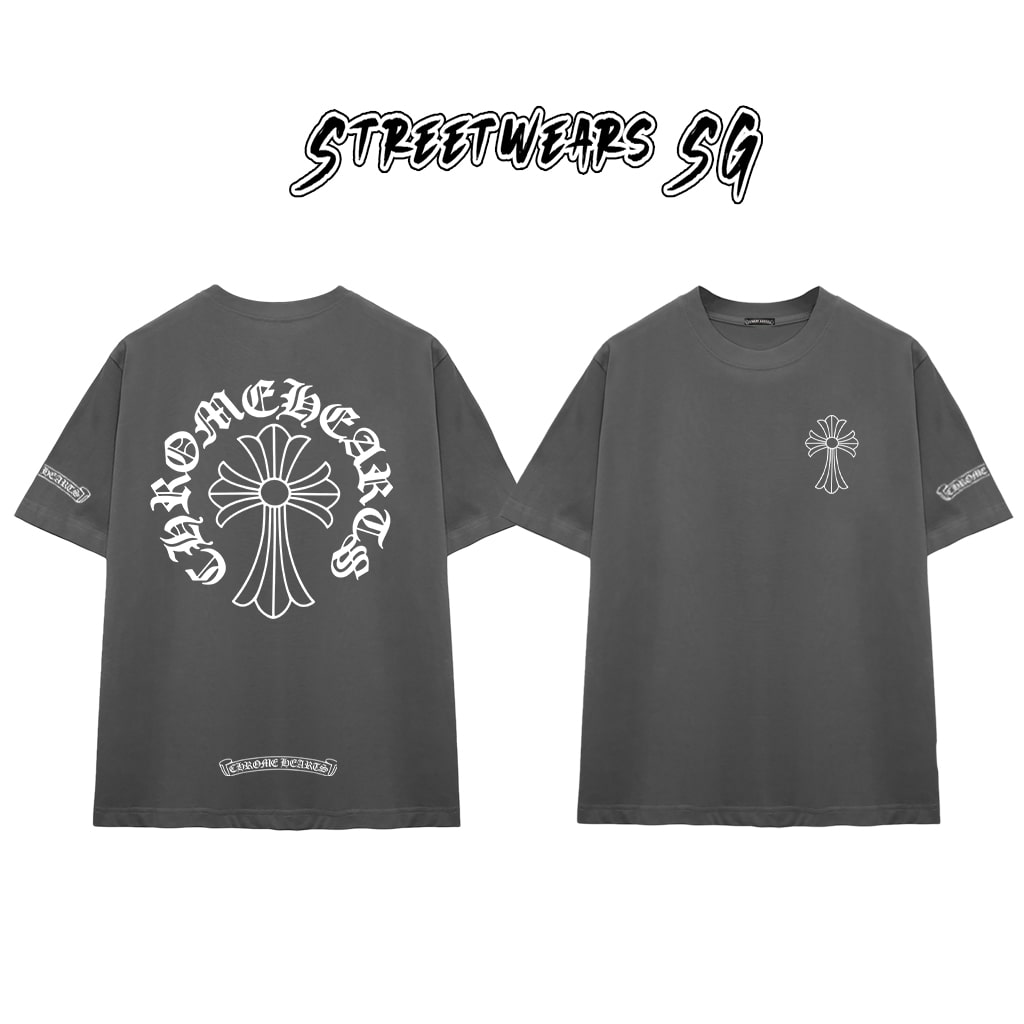 Áo Thun Chrome Heart Classic Graphics Cross Cotton Cao Cấp Form Rộng Unisex - Streetwears SG - CH52