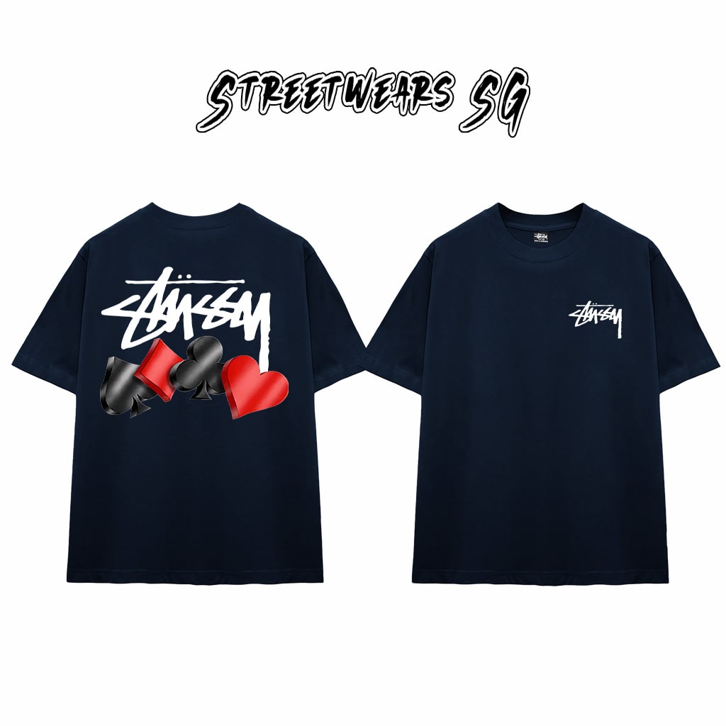 Áo Thun Stu Poker Cards Tee Cao Cấp Form Rộng - Streetwears SG - STU24