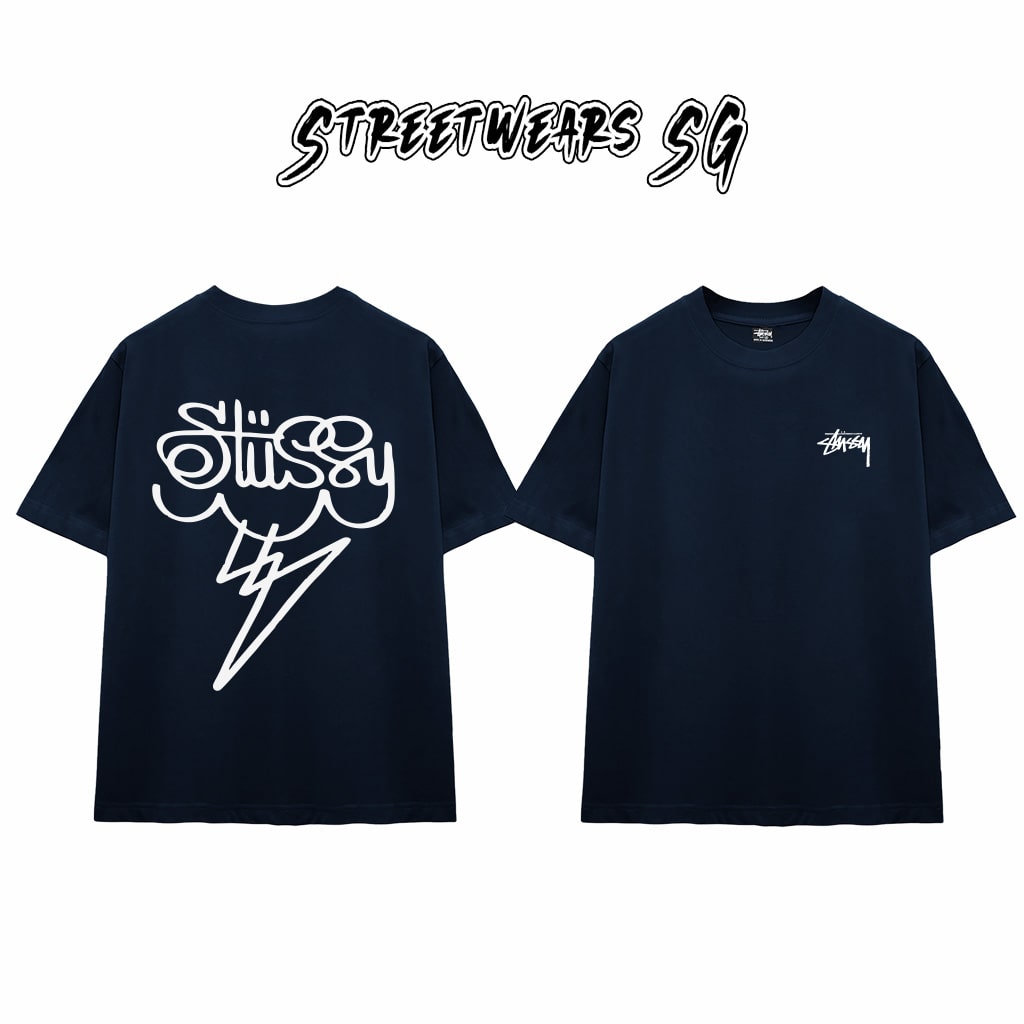 Áo Thun Stu Cloud Bolt Tee Cao Cấp Form Rộng - Streetwears SG - STU35