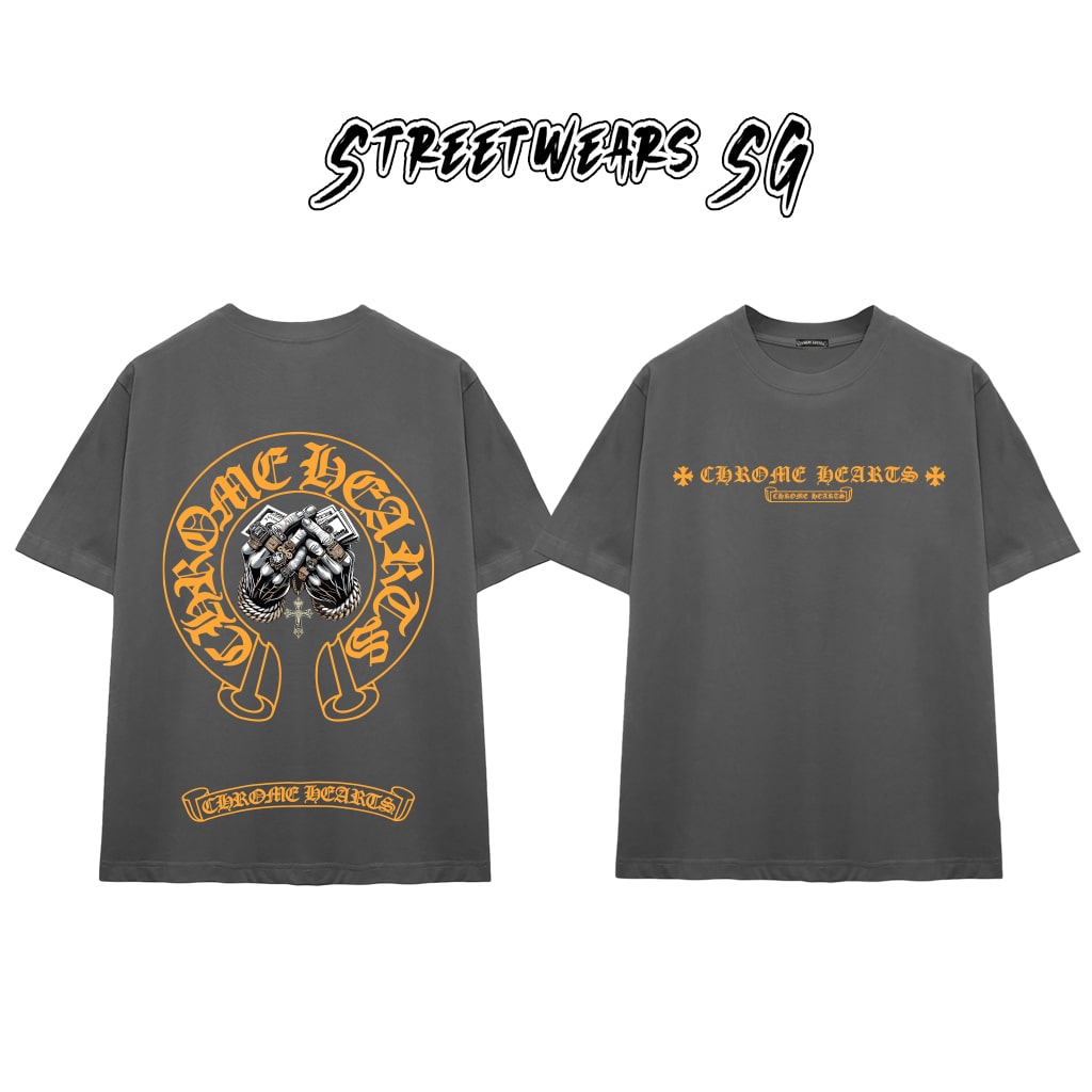 Áo Thun Chrome Heart Brotherhood Edition Gothic Cotton Cao Cấp Form Rộng Unisex - Streetwears SG - CH42