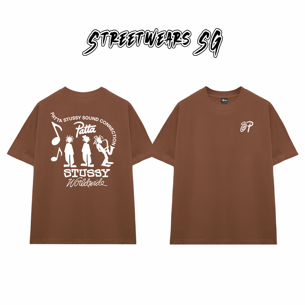 Áo Thun Stussy x Patta Sound Connection Cotton Cao Cấp Form Rộng Unisex Streetwears SG – STU017