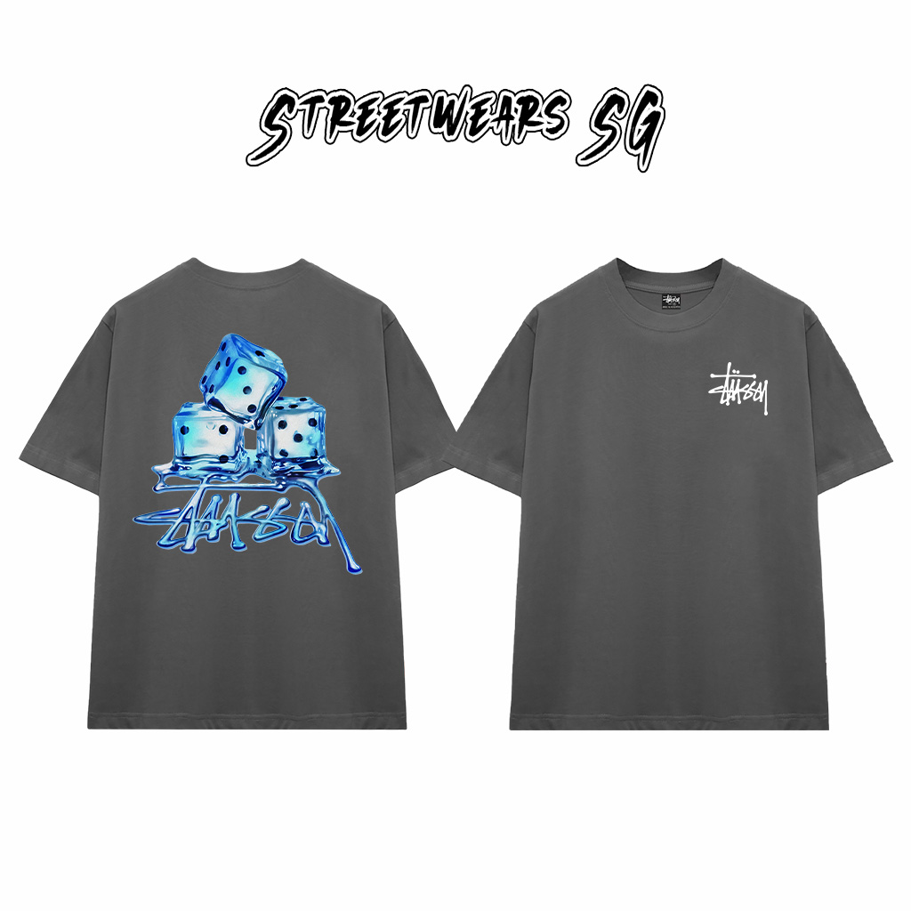 Áo Thun Stussy Ice Dice Graphic Cotton Cao Cấp Form Rộng Unisex Streetwears SG – STU003