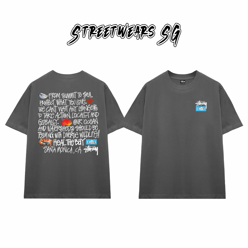 Áo Thun Stussy Heal The Bay Graphic Cotton Cao Cấp Form Rộng Unisex Streetwears SG – STU071
